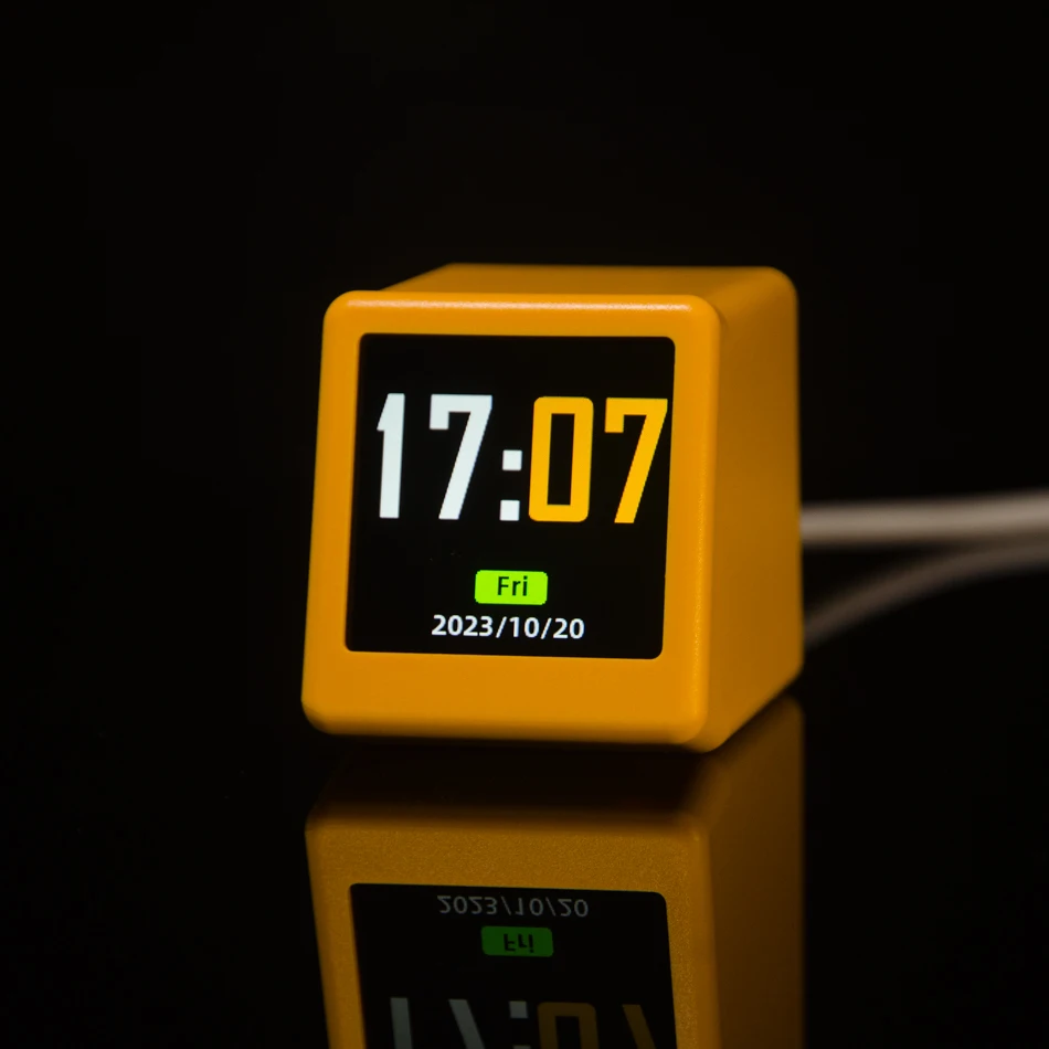 Reloj Inteligente GeekMagic Smalltv-Ultra para Escritorio o Mesita de Noche, con WiFi, Pronóstico del Tiempo, Álbum de Fotos y Animaciones GIF