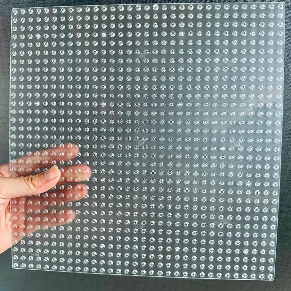Placas base de 32x32 puntos, placa de bloques de construcción de partículas pequeñas transparentes, ladrillos DIY de un solo lado, placa de montaje de plástico ABS para niños