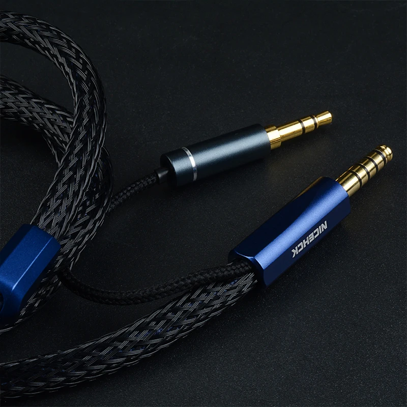 Cable para auriculares HiFi NICEHCK DualDragon 8N OCC+Microalloy CVD Graphene, 4,4mm/3,5mm/2,5mm MMCX 2Pin N5005 para NX8Ti N5005 IEM