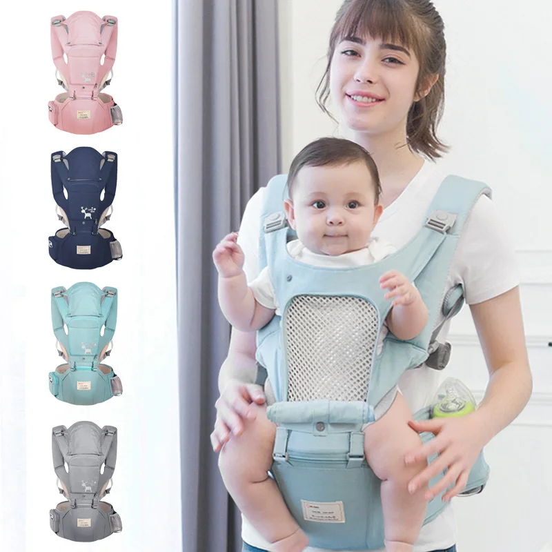 Portabebés ergonómico de 0 a 36M, portabebés tipo Hipseat para bebé, portabebés tipo canguro para ahorrar esfuerzo, para viaje de bebé