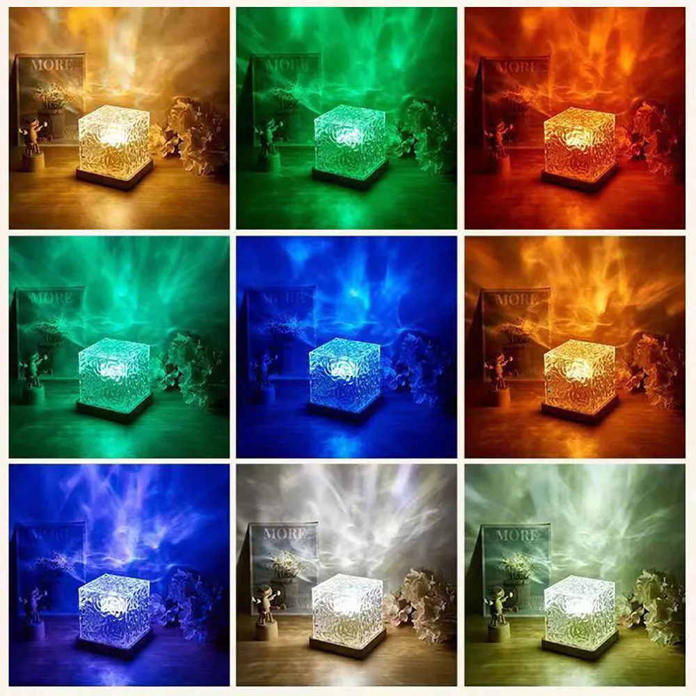 Lámpara de proyección Aurora Borealis, lámpara de ambiente oceánico, luz de noche estrellada de techo, regalo creativo para decoración de dormitorio y restaurante