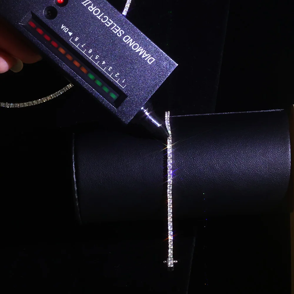 Pulsera de tenis Nuoya de moissanita de 2 mm, latón chapado en oro de 18k, diamante de laboratorio VVS con certificado GRA, para hombre y mujer, venta al por mayor