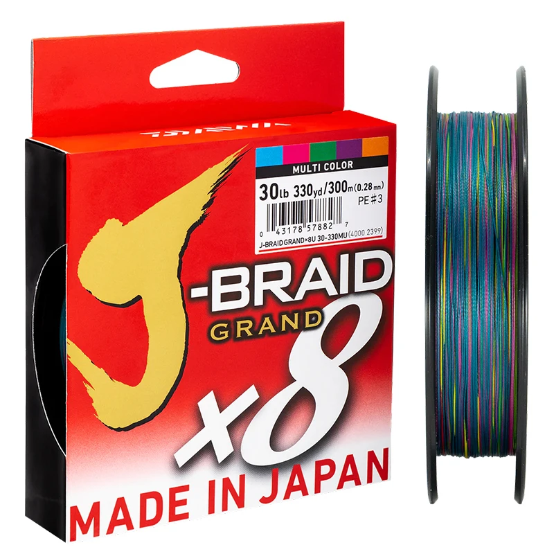 DAIWAJ-BRAID-sedal de pesca Original GRAND, 300M, 8 hebras trenzadas, aparejos de pesca de PE, 10, 16, 20, 30, 40, 60, 80, 100lb, hecho en Japón