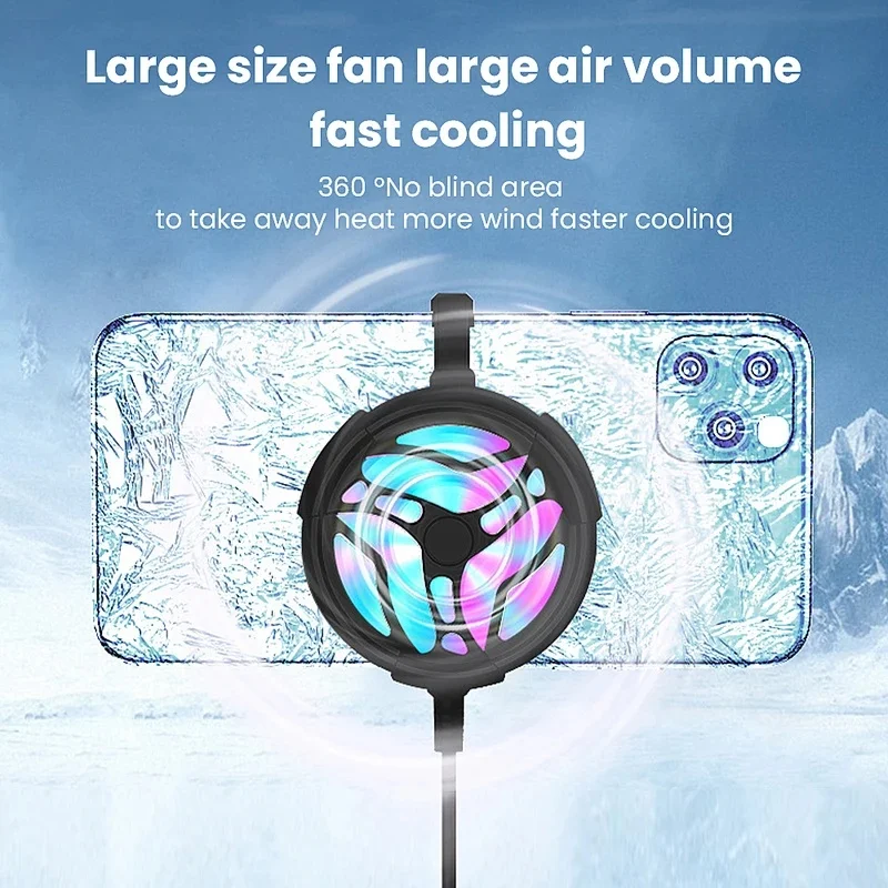 2026 NUEVO TOP EST Ventilador de Clip Trasero USB Refrigerado por Aire para Teléfonos Móviles, Regalo Ideal para Todos los Teléfonos Móviles