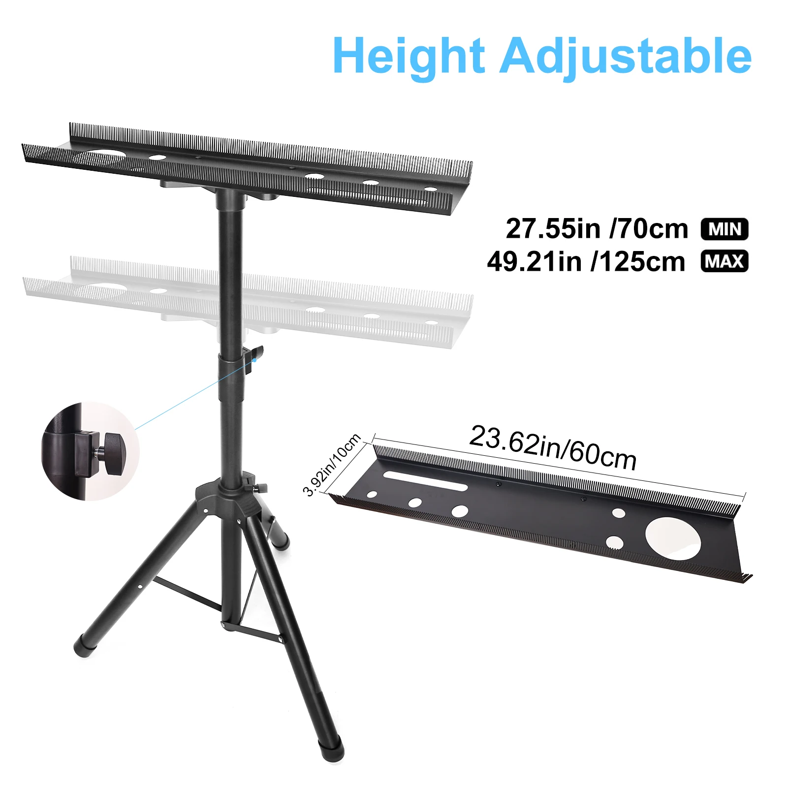 Soporte ajustable de doble cara para estilistas, soporte para extensiones de cabello, herramientas de maquillaje