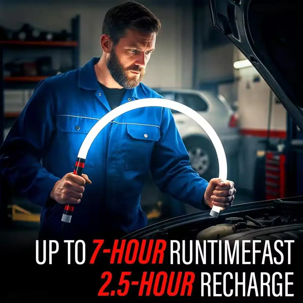Nueva Linterna LED Flexible y Recargable de Alto Lumen para Mecánicos y Reparación de Automóviles