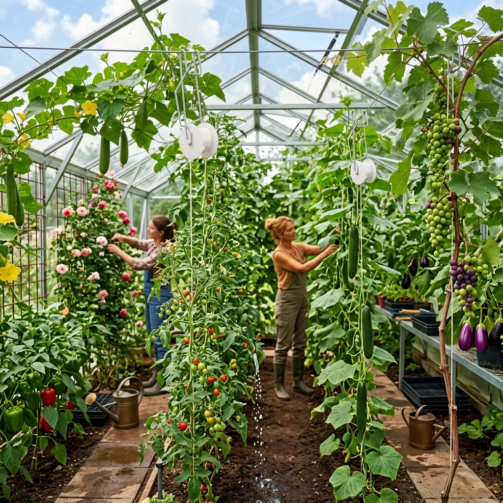 10 unids/set ganchos de rodillo para plantas de jardín kits de ganchos de soporte para tomates cuerda de soporte para tomates huevos sandías pimientos