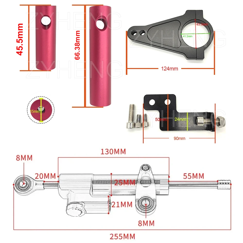Amortiguador de dirección direccional para patinete eléctrico Inxing V7 V5, repuestos, amortiguador de dirección Universal para motocicleta, seguridad de estabilidad
