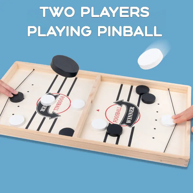 Juego de mesa de billar de madera, juegos de ganador de futbolín, juego de Hockey de mesa, ajedrez catapulta, juguete interactivo divertido y competitivo para padres e hijos