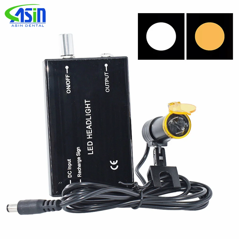 Faro LED para lupa Dental, iluminador con gafas, Clip para cirugía de belleza médica, cirugía de dentista de cavidad Oral