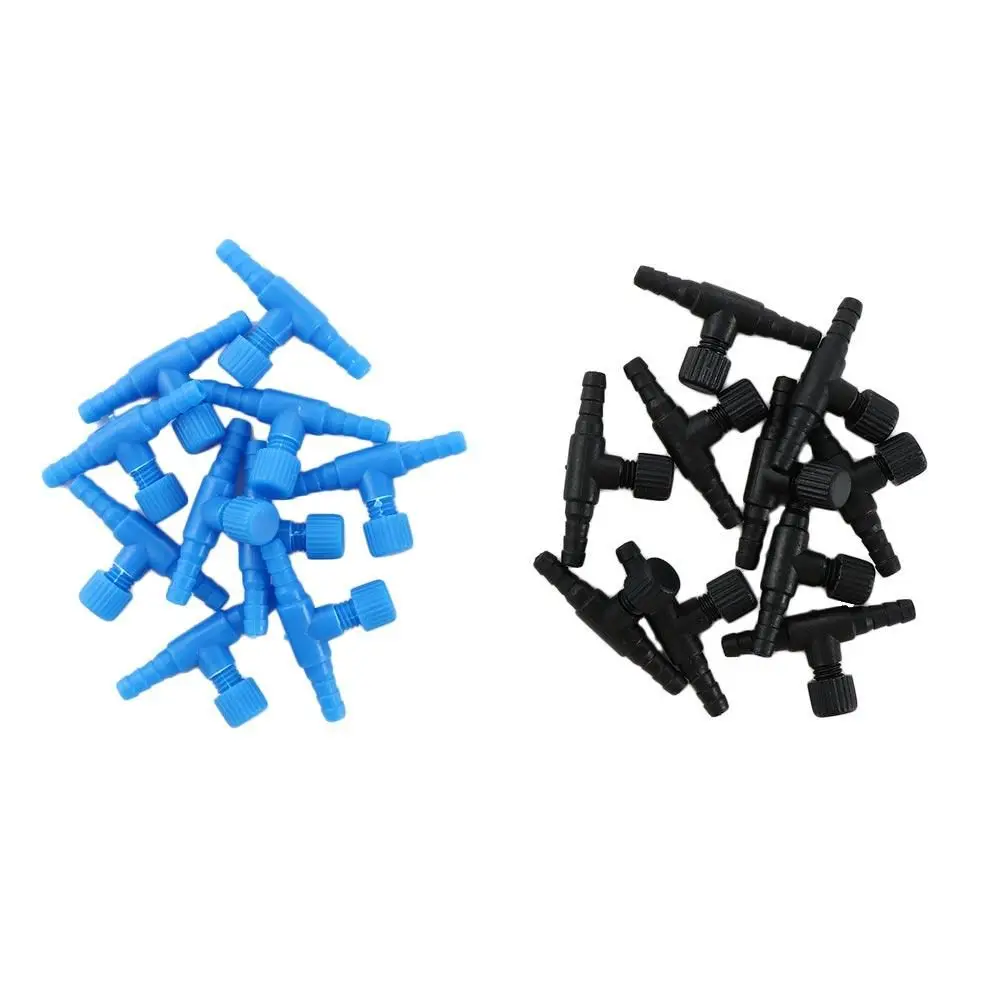 Válvula reguladora de flujo de línea de aire para tanque de peces, 10 piezas, acuario para tubería de línea aérea de 4/6mm, conector ajustable, interruptor de grifo