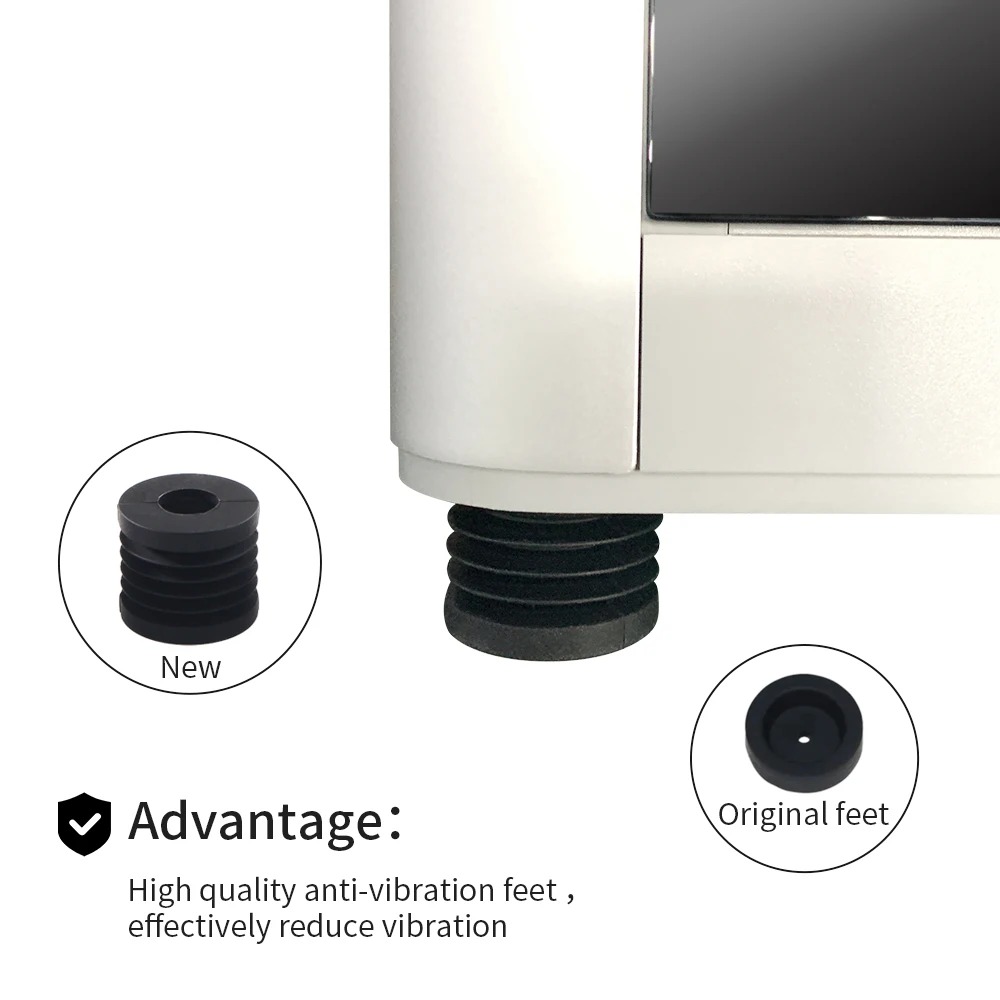 Almohadilla antivibración para pies Bambu Lab P1P/P1S, antideslizante, antigolpes, a prueba de polvo, almohadilla de goma para pies, impresora 3D Bambulabs X1/X1C de bambú