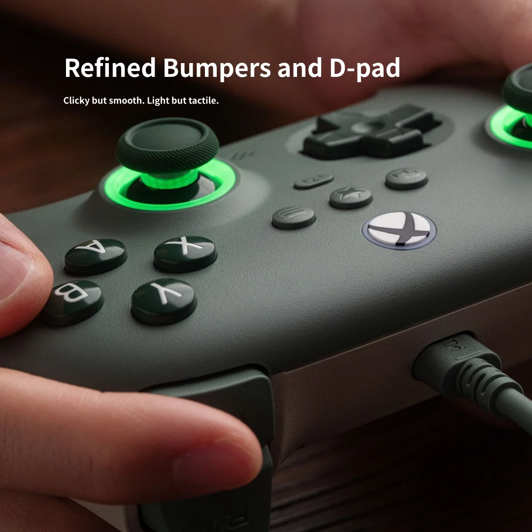 Mando con cable 8Bitdo Ultimate C para Xbox, compatible con Xbox Series X. | Joysticks con efecto Hall para mando de Xbox One/Windows