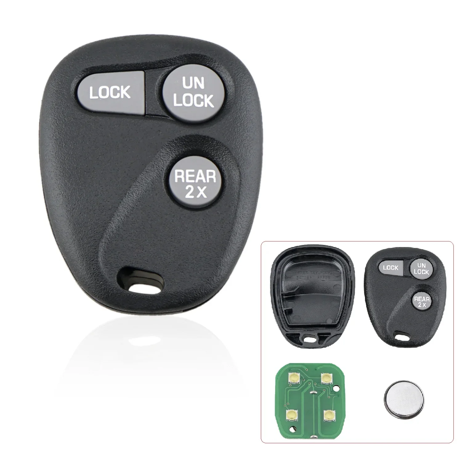 Reemplazo de Control remoto de entrada sin llave para Chevrolet Tahoe Express Savana, llavero de coche inteligente de 3 botones ABO1502T, 1 ud. 16245100 -29