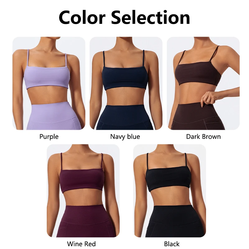 Hearuisavy Sujetador Deportivo de Verano de Alta Elasticidad, Ropa Interior Deportiva con Tirantes para Mujer, Ropa de Yoga Transpirable de Secado Rápido, Top de Gimnasio