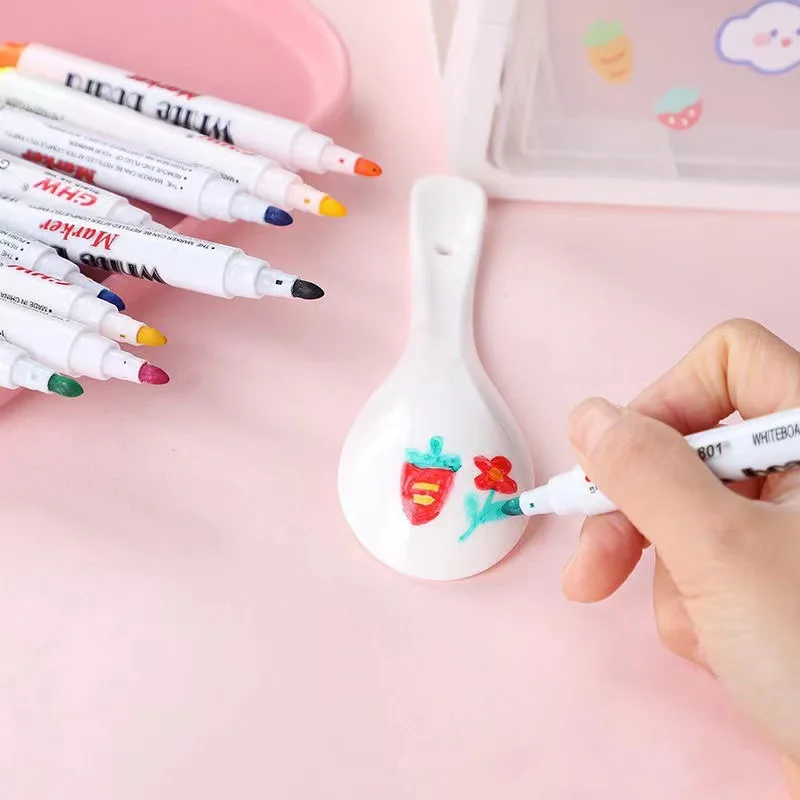 Bolígrafo flotante de agua, bolígrafos de tinta mágica con cuchara, pintura al agua de Color flotante, tiza artística, juego de dibujo de grafiti para niños