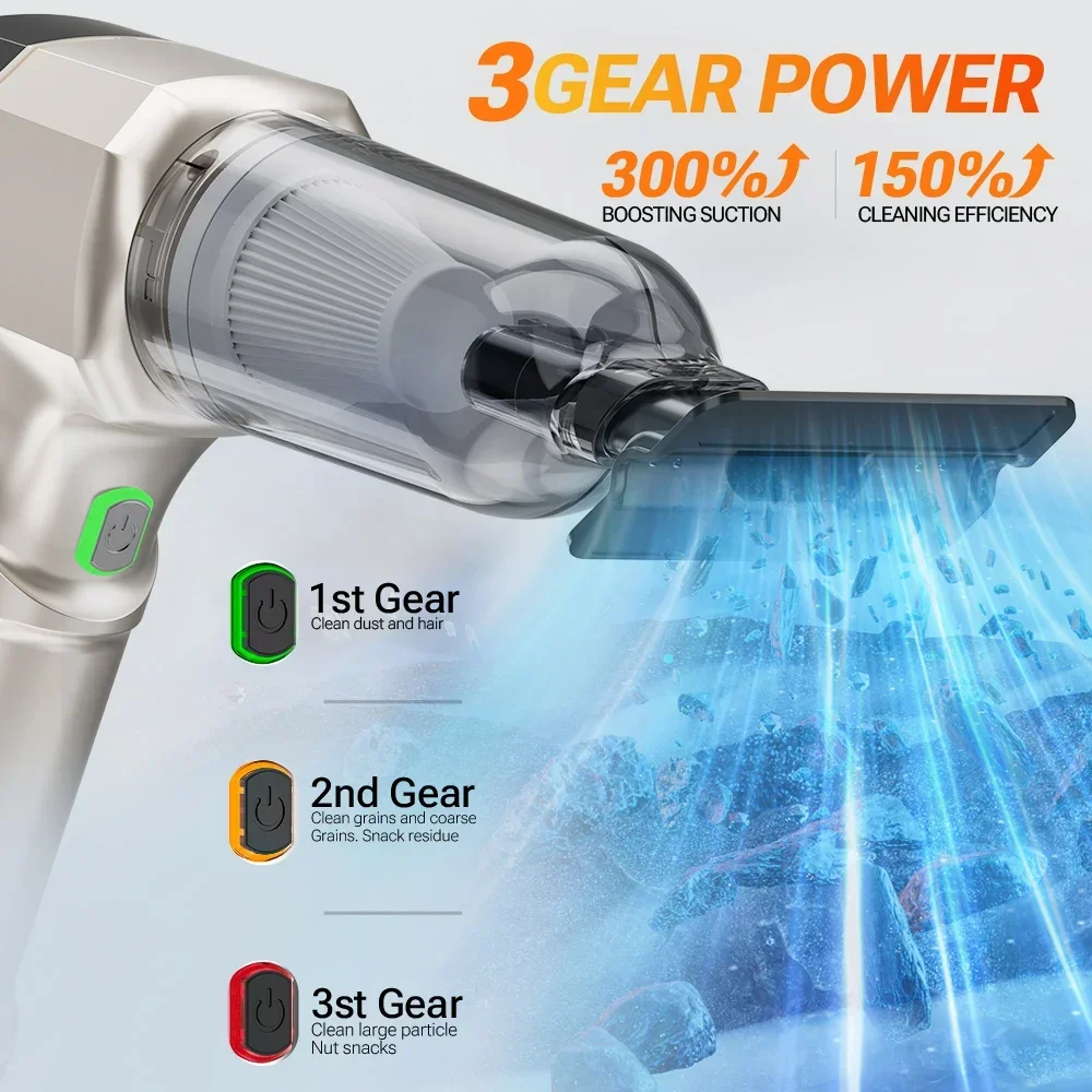 SZUK-aspiradora portátil C017MAX para coche, miniaspirador inalámbrico de gran succión, máquina de limpieza aspiradora para coche aspiradorá de mano aspirador de mano potente mini aspiradora portátil aspirador de mano