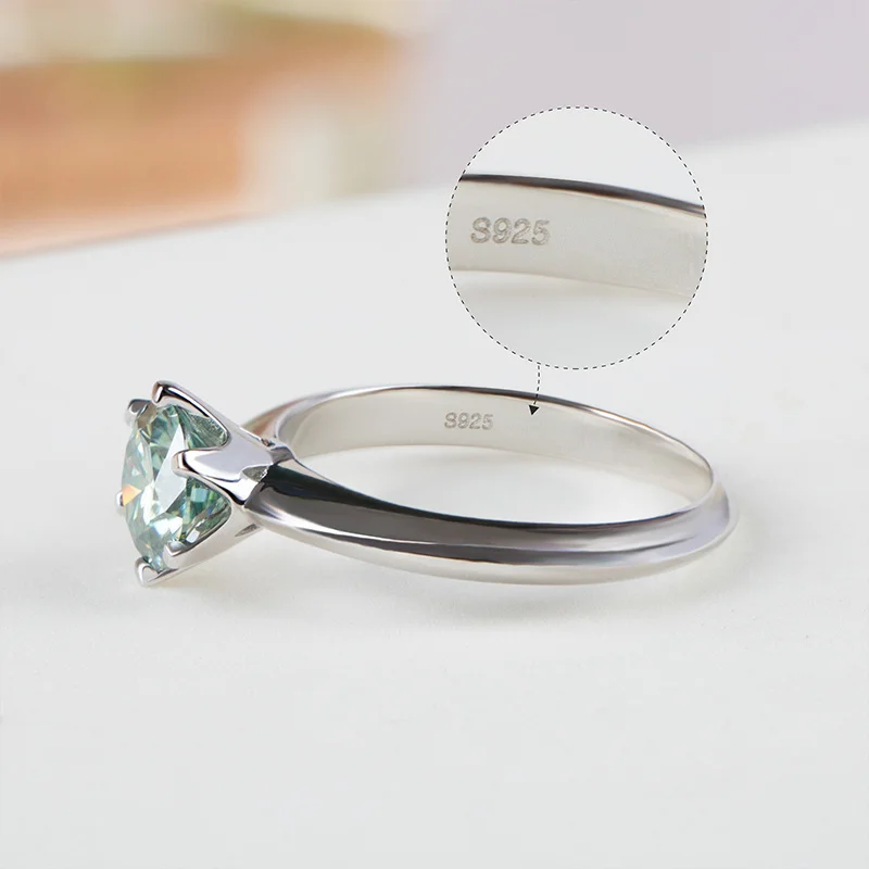 Anillo de moissanita con certificación GRA VVS1, anillo solitario de diamante de laboratorio para mujer, promesa de compromiso, joyería de boda