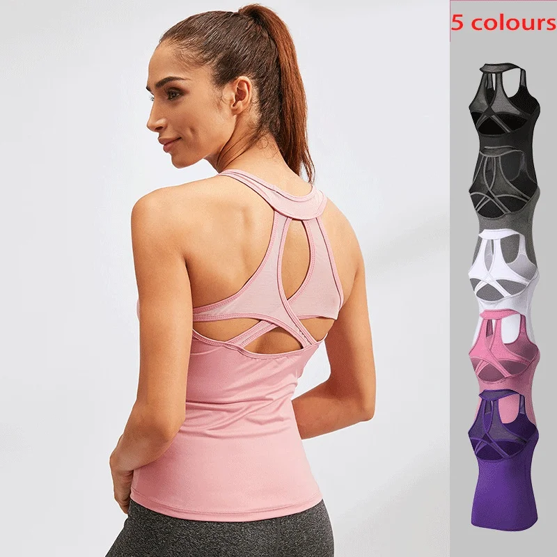 Camisetas de Yoga para mujer, Top deportivo, camiseta deportiva para Fitness, camisetas de Yoga para gimnasio, camiseta sin mangas para mujer, ropa deportiva 2023