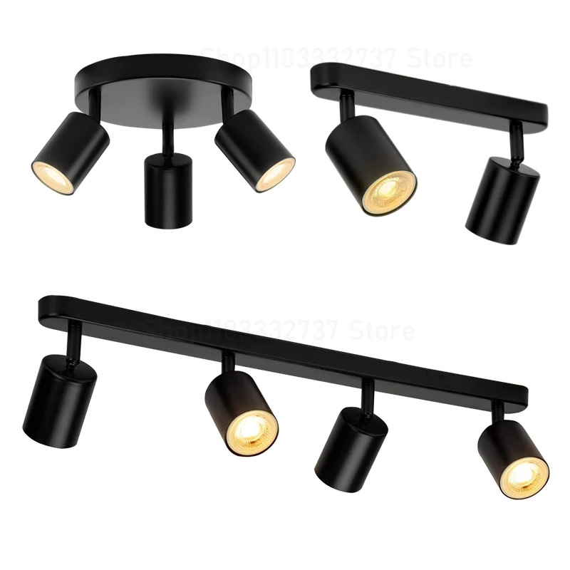 Luces de techo LED GU10 modernas para estudio, accesorios de cocina, decoración de fondo de comedor, pantalla, lámpara ajustable para escaleras y pasillo