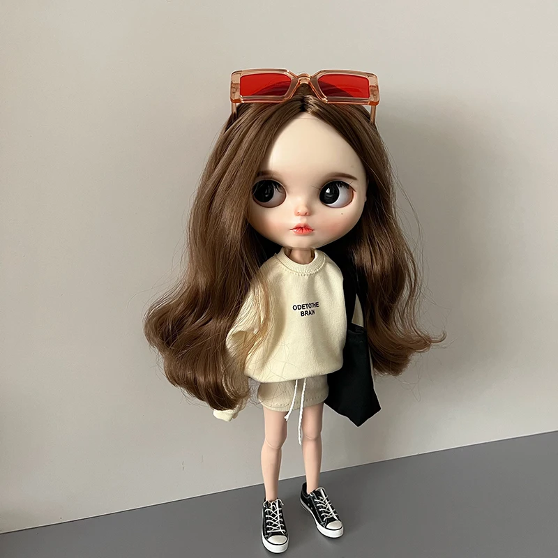 Ropa Blythe hecha a mano nuevos, conjunto de 2 piezas, suéter y Falda corta, traje deportivo informal para muñecas Blyth OB24 Azone Licca Pullip 1/6
