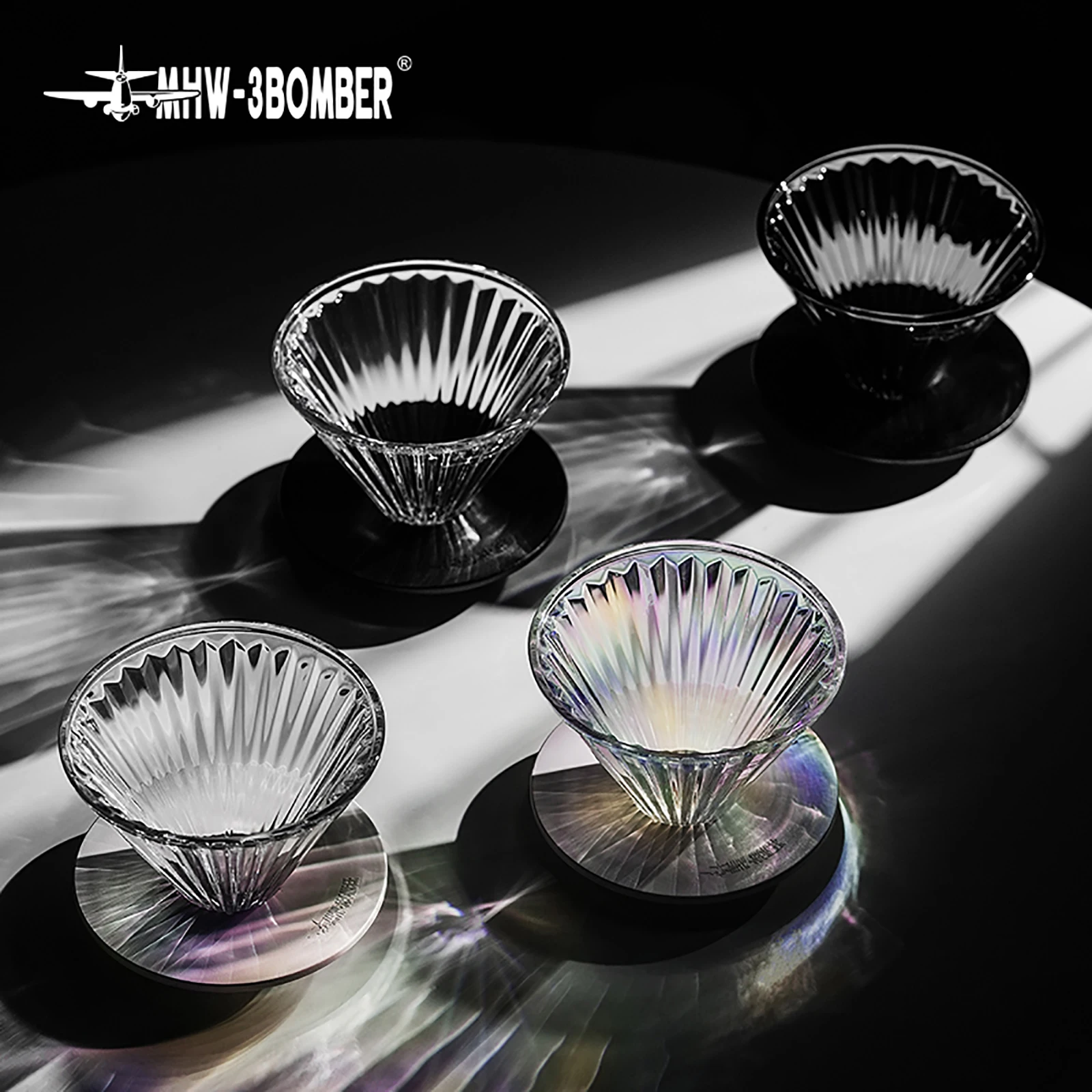 MHW-3BOMBER, tazas con filtro de café, filtros de vidrio reutilizables, accesorios delicados para cafetería y Bar, herramientas de Barista, distribuidor de Espresso