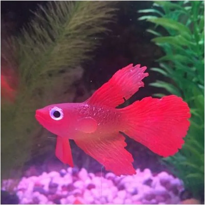 Decoración de acuario Artificial, efecto brillante, pez dorado, adorno para acuario, 1 ud.