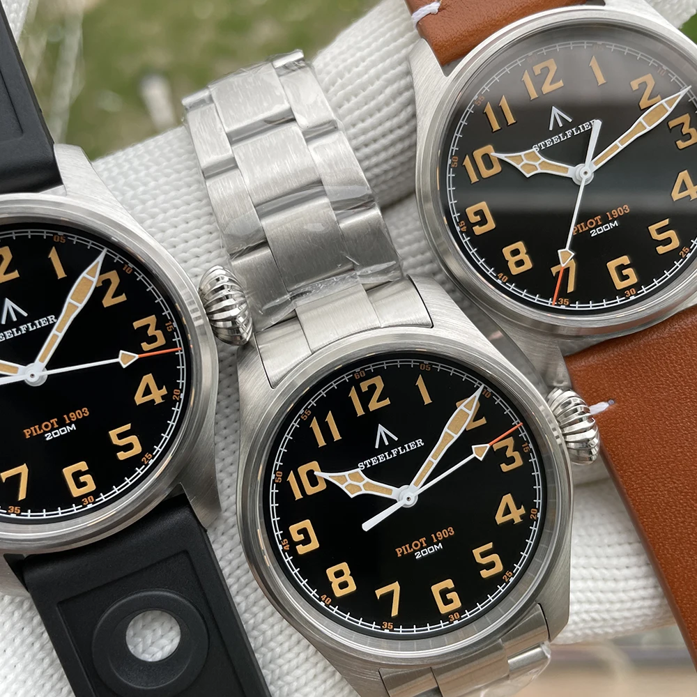 STEELFLIER oficial SF740V nuevo reloj de pulsera de cuarzo Super C3 luminoso 200M impermeable VH31 movimiento silencioso hombre reloj de negocios de moda
