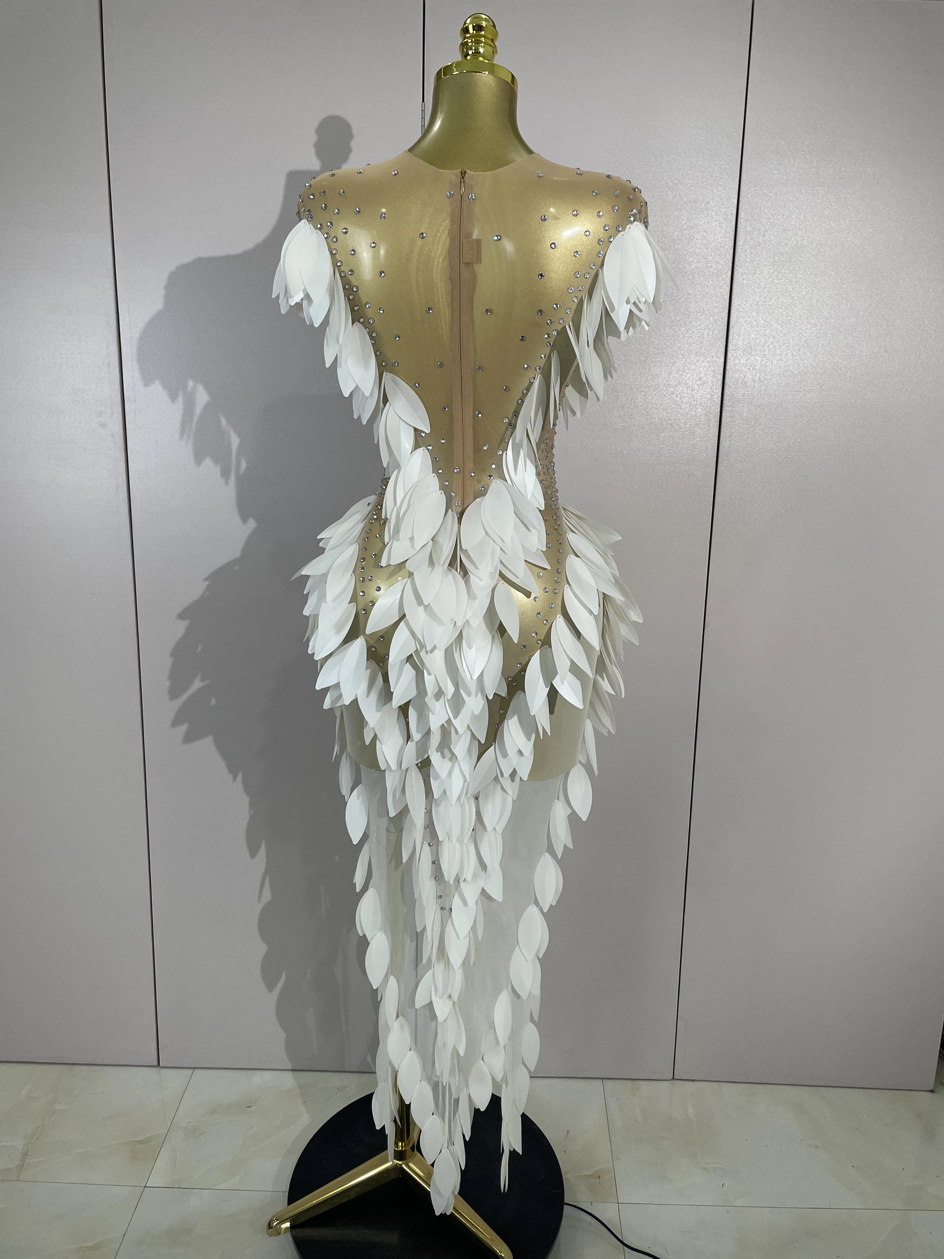 Vestido Largo de Malla Transparente con Lentejuelas y Perlas para Mujer, Vestido de Noche para Fiesta, Cumpleaños, Boda, Atuendo Sexy para Celebridades