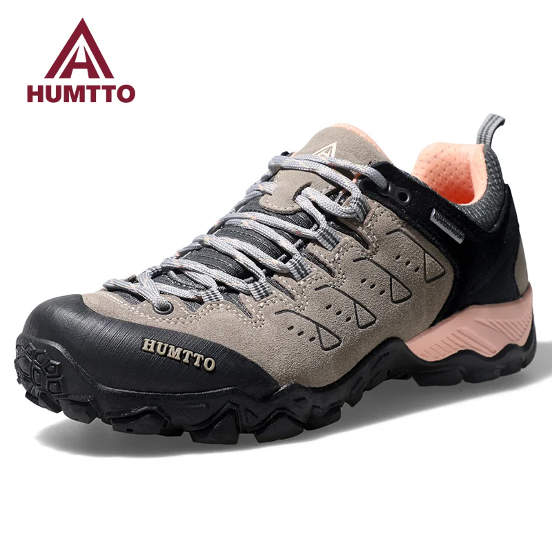 Zapatos de Trekking HUMTTO para mujer, zapatos de senderismo de invierno, zapatillas de deporte informales de cuero para escalar de diseñador de lujo para mujer