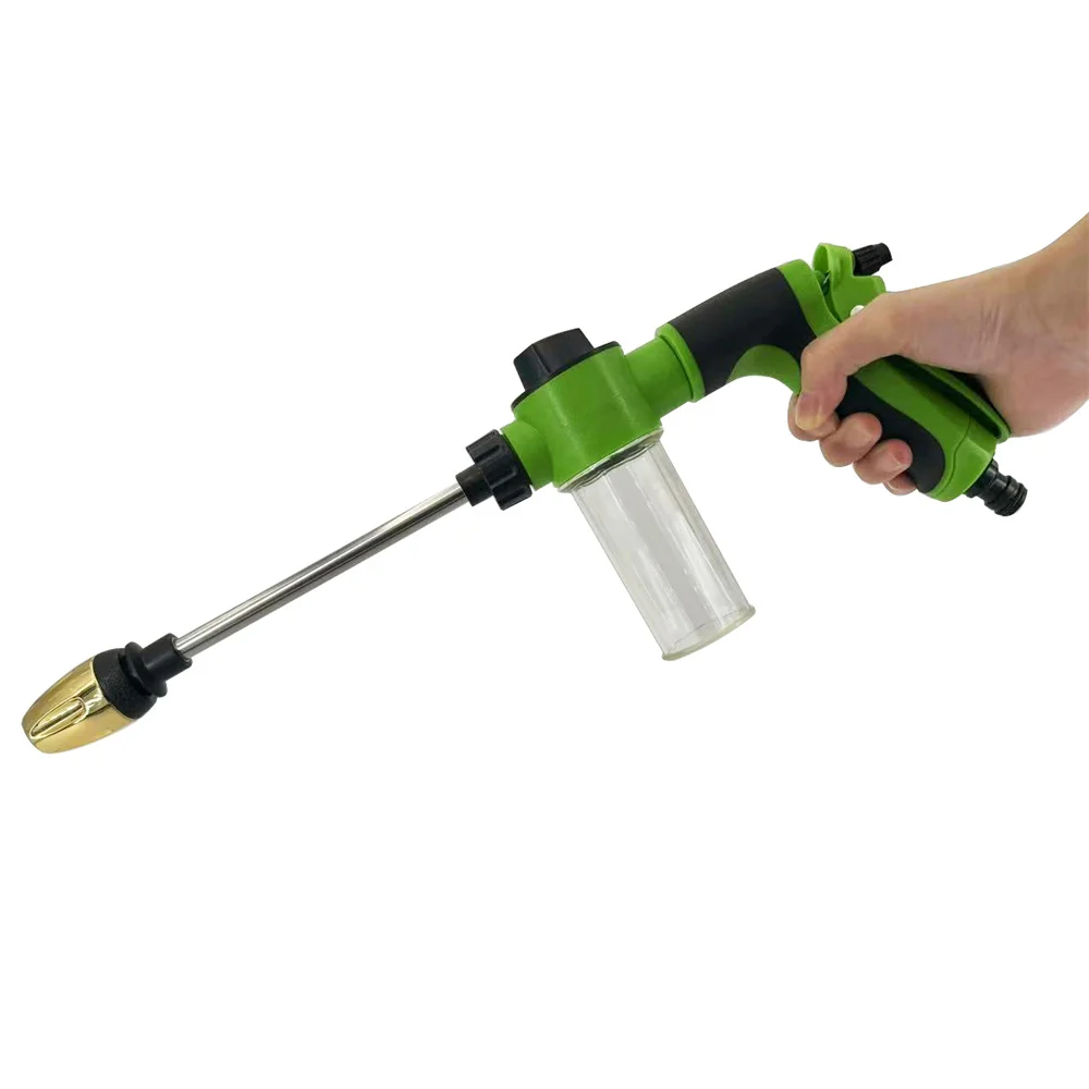 Pistola de Agua Portátil de Alta Presión, Ajustable, para Limpieza de Autos, Jardín, Riego, con Boquilla de Espuma, FIOWERS SPRAL