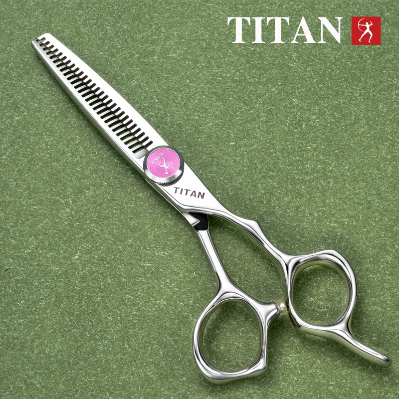 Tijeras de Peluquería Profesionales TITAN, Tijeras de Entresacar de Doble Diente, 6 Pulgadas, Acero VG10