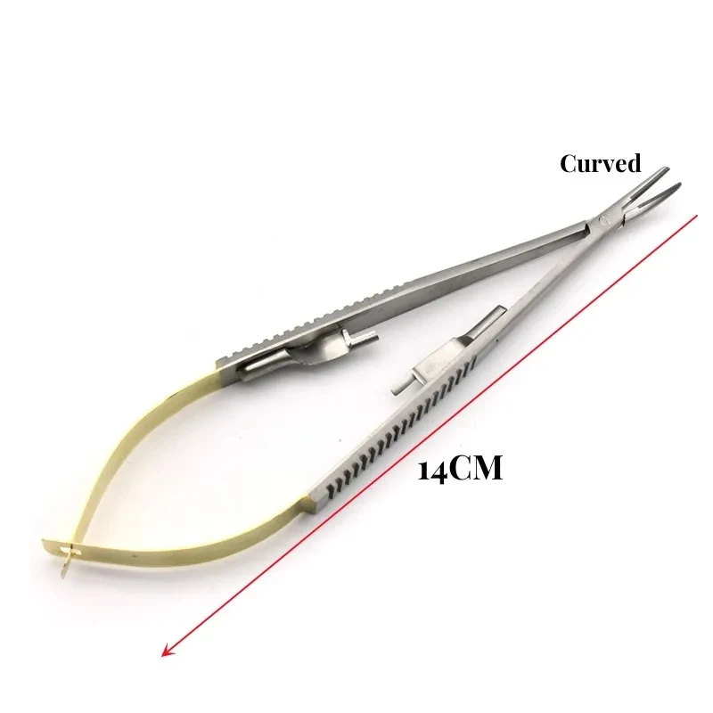 JUMTOP-soportes de agujas Castroviejo de ortodoncia Dental con cerradura, instrumentos de microcirugía, alicates de dentista, herramienta de odontología