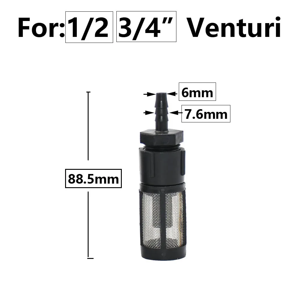 Tubo Venturi de riego, 1/2 ", 3/4", 1 ", 1,5", rosca, inyector de fertilizante Venturi para agricultura, manguera de fertilización agrícola, filtro de grifo