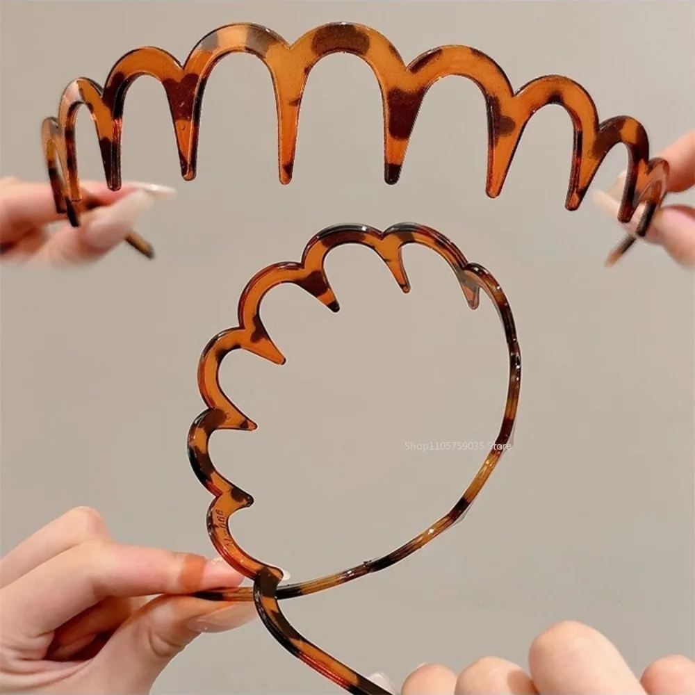 Diadema antideslizante de plástico con forma de U para mujer, con dientes fijos, para peinados con volumen, accesorios coreanos para el cabello