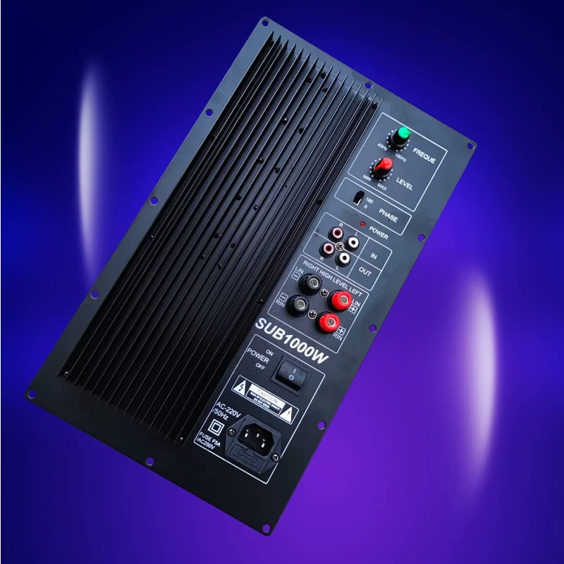 Placa amplificadora de graves de alta potencia SUB1500W, subwoofer activo de graves de 18 pulgadas, 8 tubos principales
