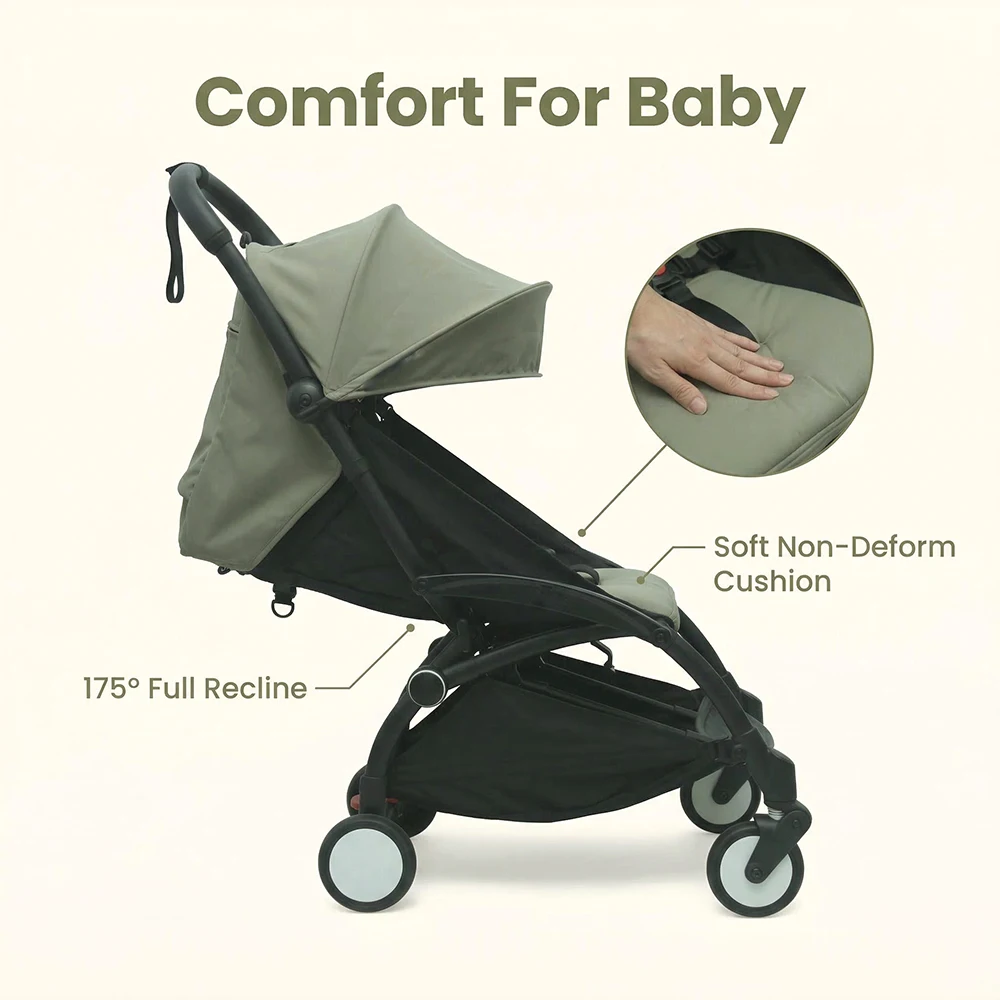 3 Piezas/Juego 175 °   Accesorios para cochecitos, cubiertas para el sol, cojín para asiento con malla transpirable, forro para asiento compatible con YOYO+/YOYO2/YOYO3