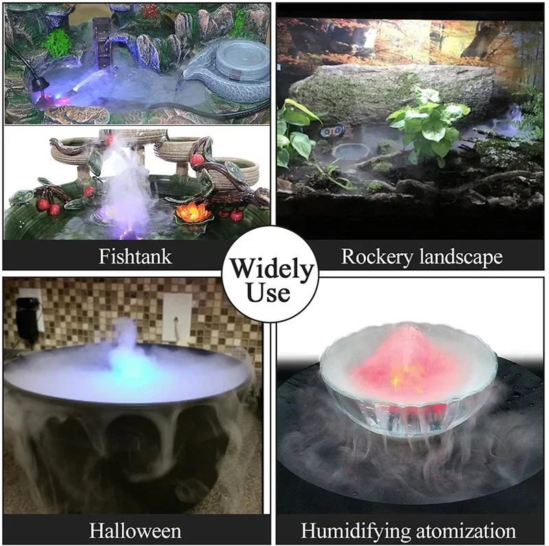 Generador de niebla nebulizador bomba de agua atomizador ultrasónico humidificador fuente rocalla jardinería bonsái acuario estanque decoración cabezal de atomización