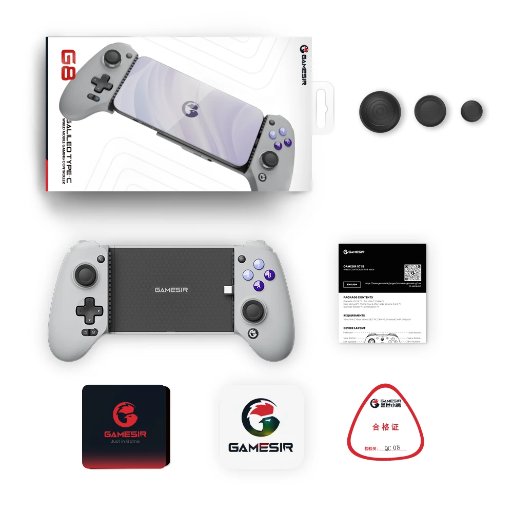 Gamepad para teléfono móvil GameSir G8 Galileo, controlador de juego con Joystick de efecto Hall para iPhone 15, teléfono móvil Android, juegos en la nube