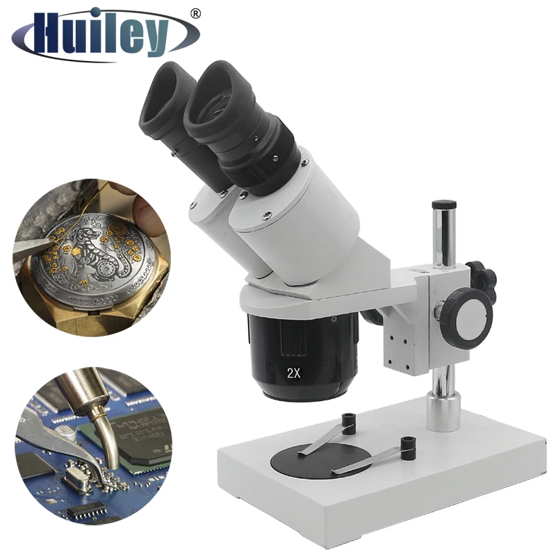 Microscopio estéreo Binocular Industrial, herramienta de reparación de soldadura PCB para reparación de reloj de teléfono móvil e inspección de PCB, 20x40x
