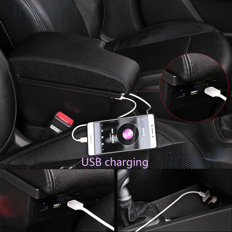 Para Toyota Hilux caja de reposabrazos para Toyota Hilux reposabrazos de coche reemplazo de piezas interiores caja de almacenamiento accesorios de coche con carga USB