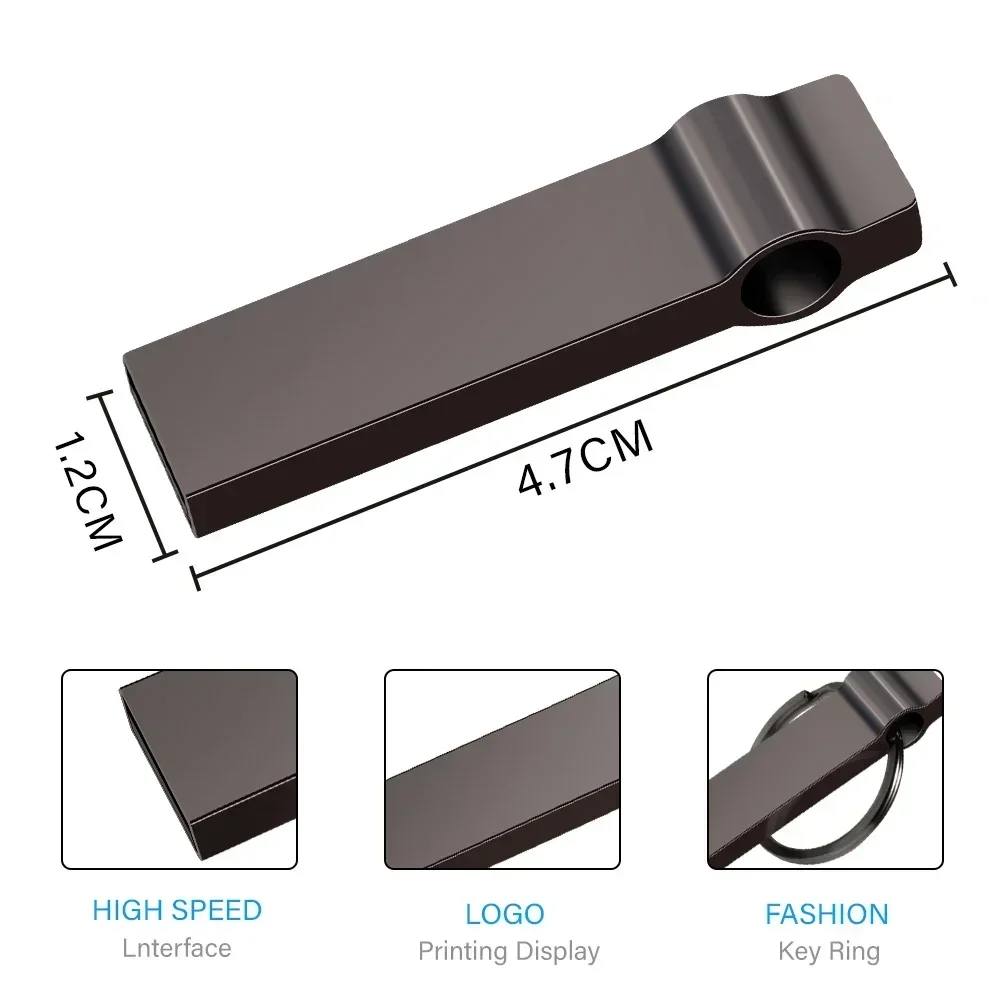 Unidad Flash USB 3,0 Memoria de 128GB Memoria USB Memory Stick Pen Drive U Disk Llave de Metal Unidad USB de pulgar para PC portátil 32GB/64GB