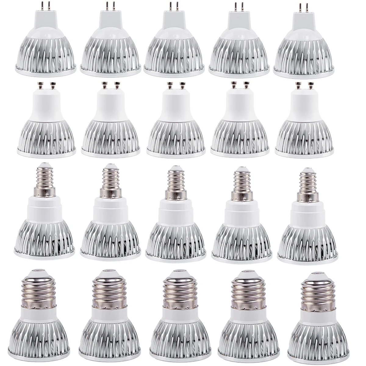 10 Uds regulable DC 12V 24V GU10 MR16 E27 COB bombillas de foco LED blanco frío cálido 6W 9W 12W iluminación de lámpara de alta potencia de bajo voltaje