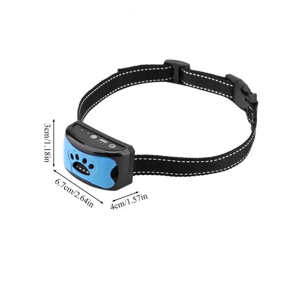 Dispositivo antiladridos para perros, Collar de entrenamiento ultrasónico eléctrico USB para perros, Collar antiladridos con vibración para dejar de ladridos, envío directo