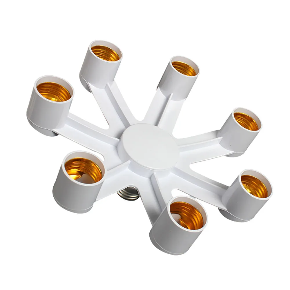 Divisor de enchufe de Base E27 E27 a E27 soporte de lámpara de bombilla LED de la UE 2 en 1/3 en 1/4 en 1/5 en 1/6 en 1 soporte adaptador de bombilla de enchufe de lámpara LED