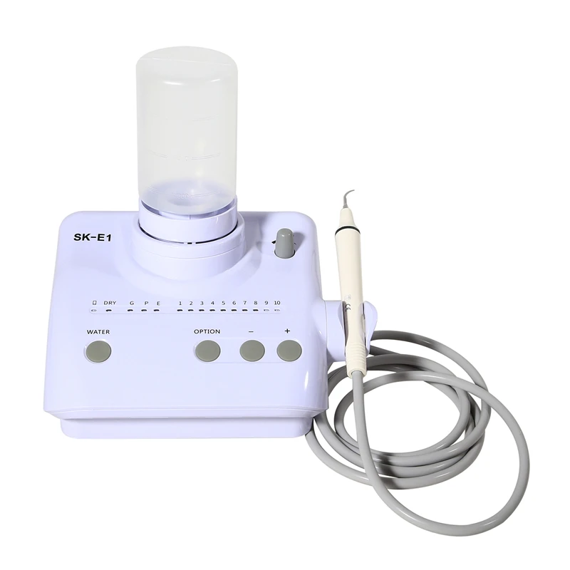 Juego de escalador piezoeléctrico ultrasónico Dental, unidad de escalador + 2 botellas + 5 puntas de escalado, limpiador Dental para EMS