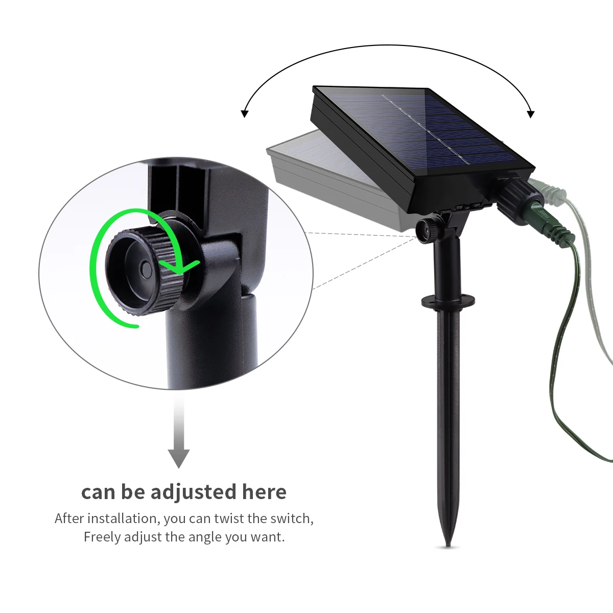 Guirnaldas de luces alimentadas por energía Solar LED de cuero, luces navideñas de 100M, guirnalda impermeable para exteriores, lámpara Solar de alta potencia para decoración de jardín