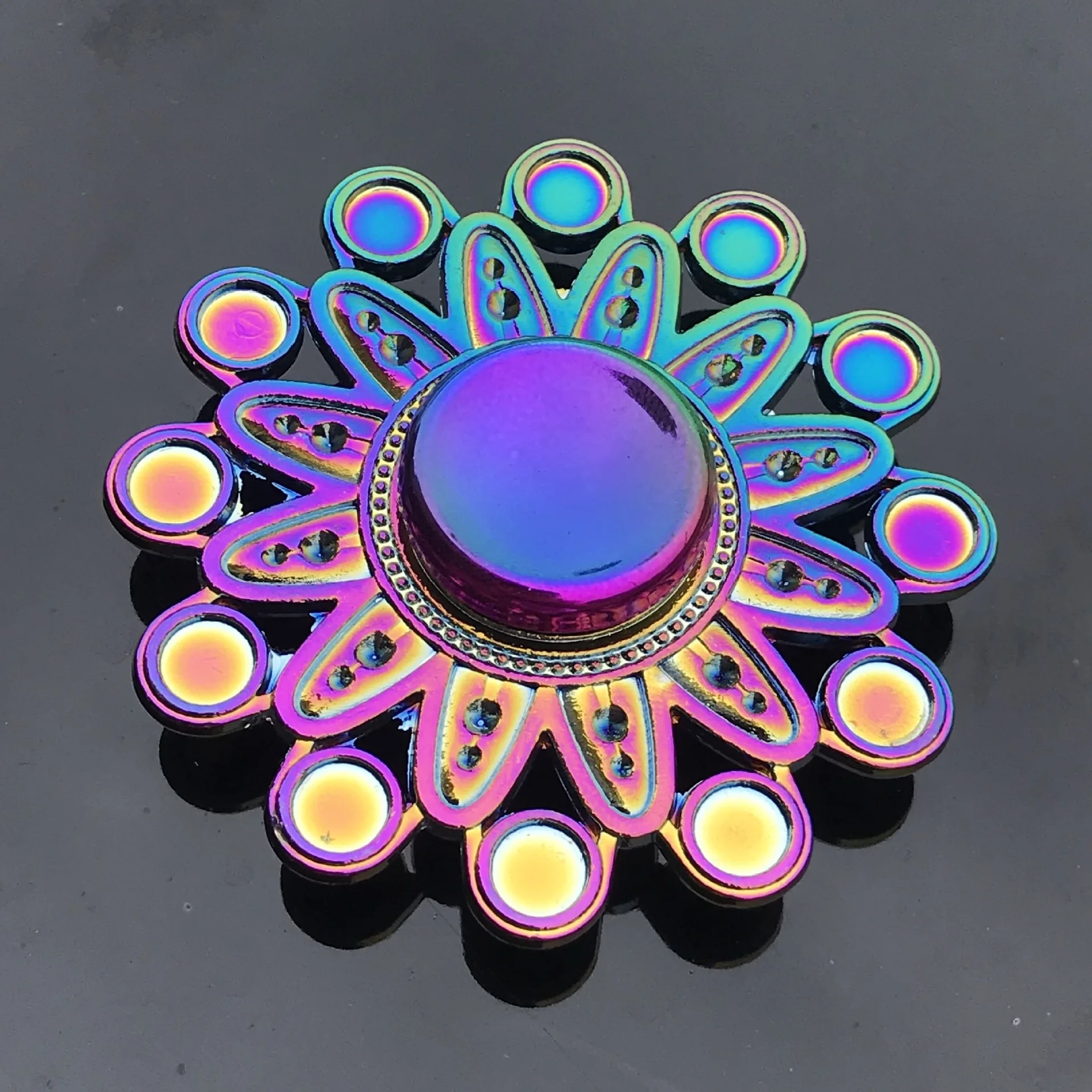 Arco Iris Fidget Metal Spinner colorido dedo Spinners mano de alta velocidad Fidget juguetes para aliviar la ansiedad del estrés para adultos