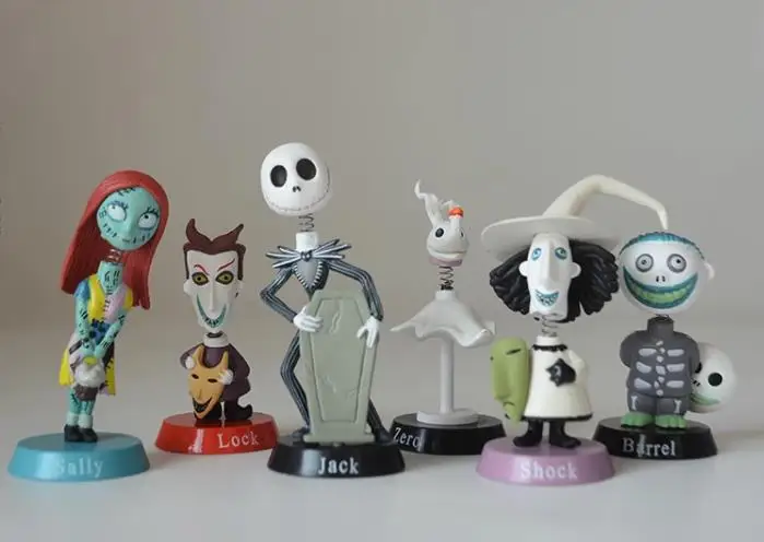 Pesadilla antes de Navidad Jack Jack Skellington / Freddy Krueger Bobble Head Doll PVC colección de figuras de acción juguete