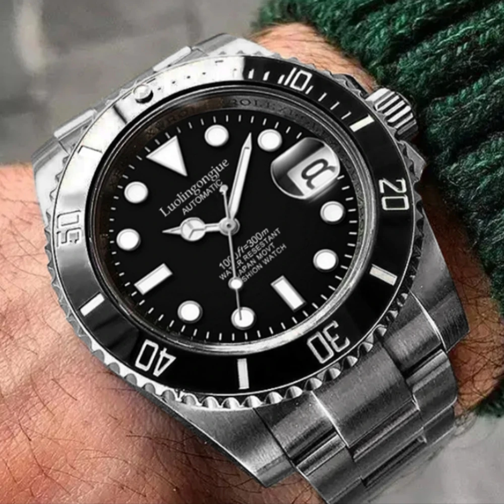 Reloj de Lujo de Alta Gama para Hombre, Reloj Mecánico Automático de Estilo Ejecutivo, Reloj de Moda para Fiestas, Reloj de Pulsera de Marca Elegante y Moderno, Adecuado para Diversas Ocasiones, Reloj de Regalo de Cumpleaños Elegante y Exquisito